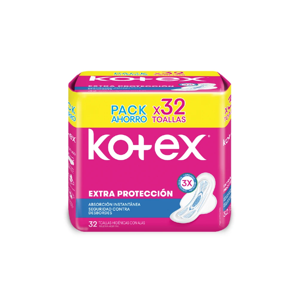 KOTEX TOALLA FEM NORMAL C/A PAQ. X 32 UN