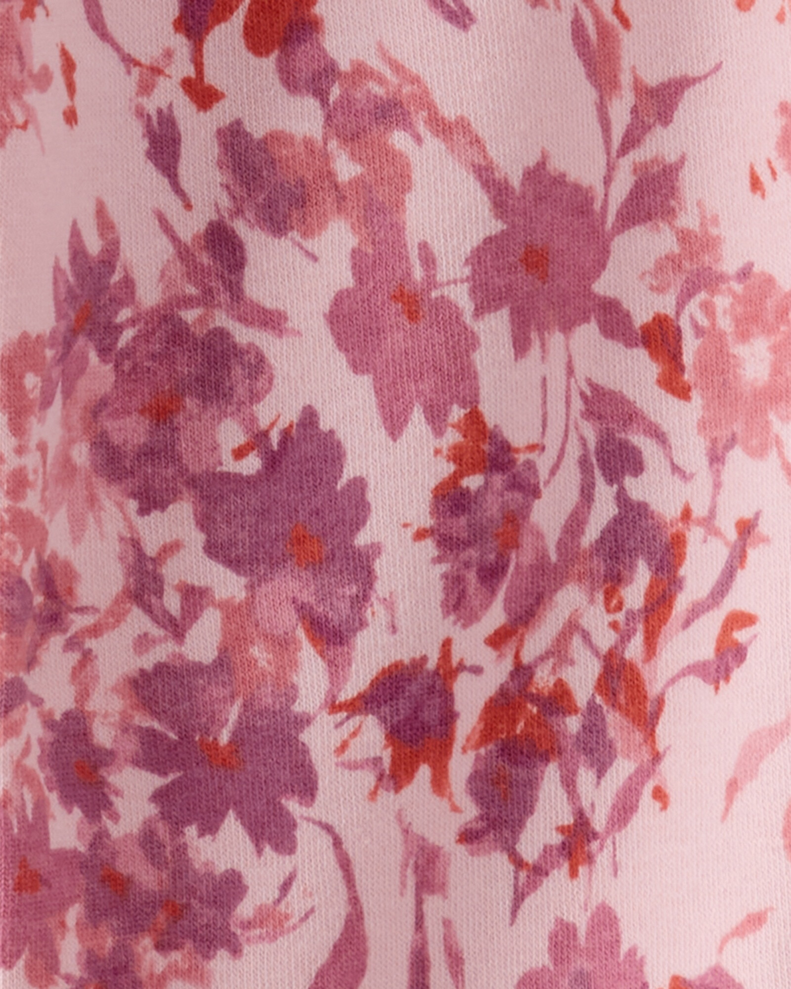 Pantalón de algodón, rosado, diseño floral Sin color