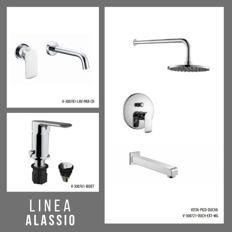 JUEGO DE GRIFERIA DUCHA EMBUTIDA LAVATORIO DE PARED Y BIDET 000