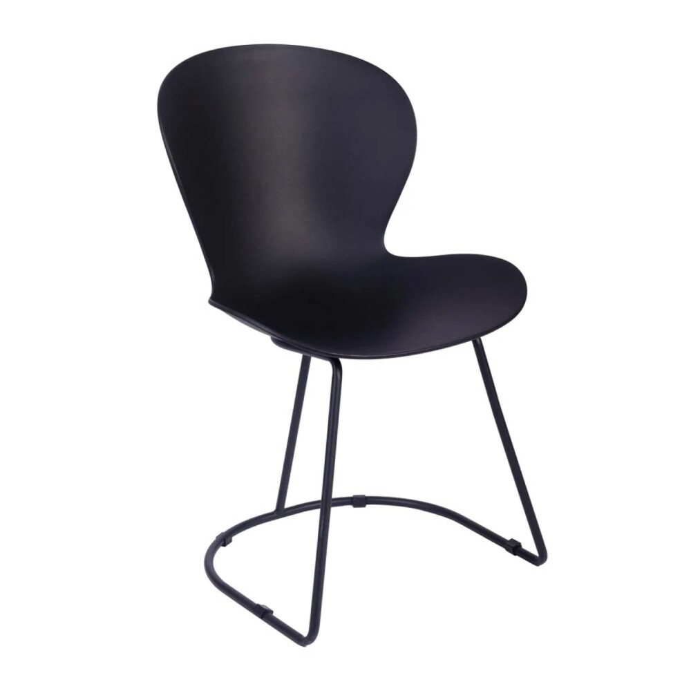 SILLA DE COMEDOR PP-Y-METAL NEGRO SOLEI