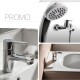JUEGO DE GRIFERIA LAVATORIO, BIDET Y DUCHA EXTERIOR CROMO