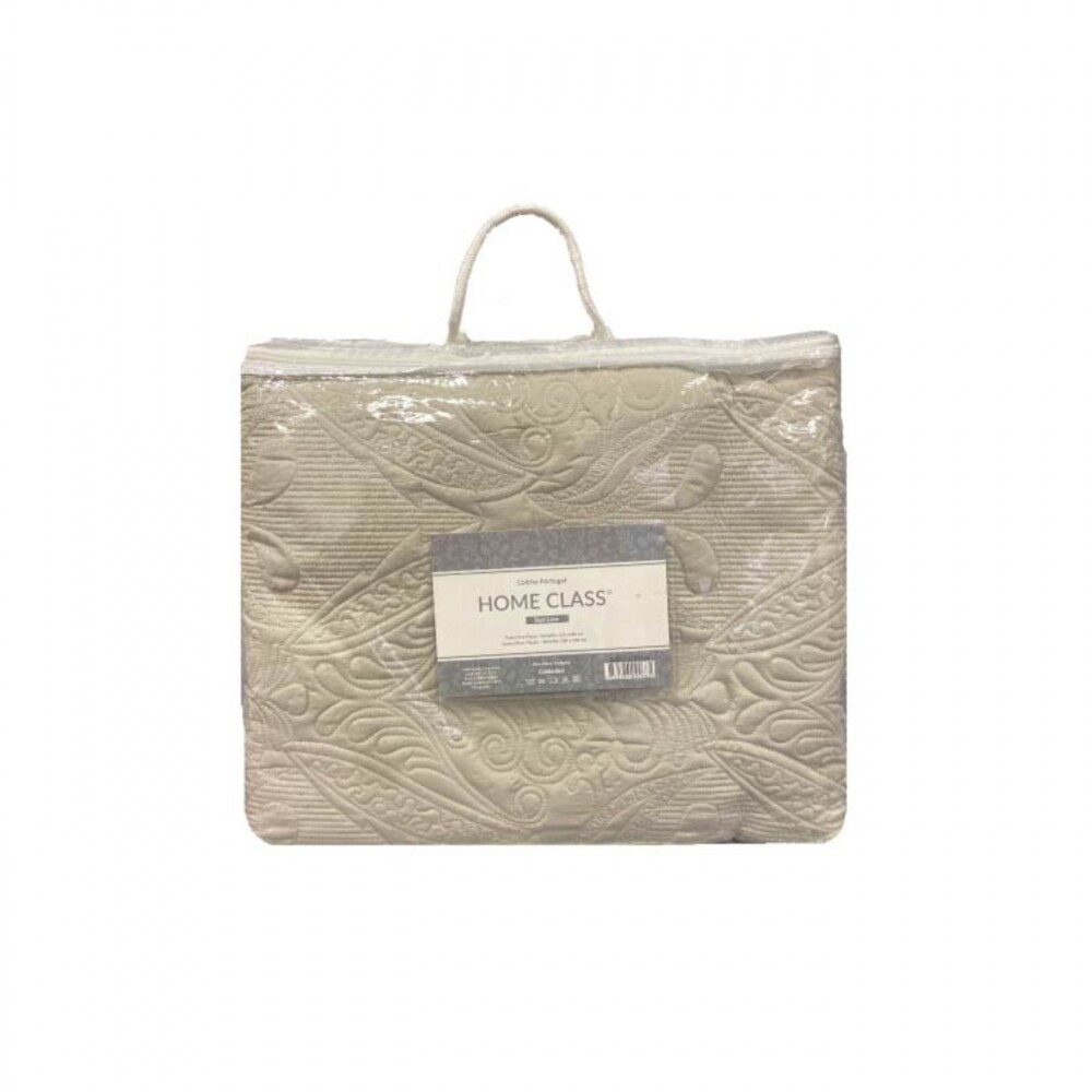 Colcha H&K - Portugal King - 240x260cm Beige Grecia