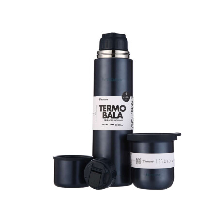 Kit Acero Bala - 750Ml + Mate Sicilia Azul Metalizado