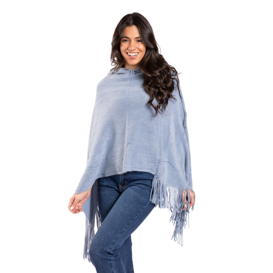 CHERRY PONCHO BLUE