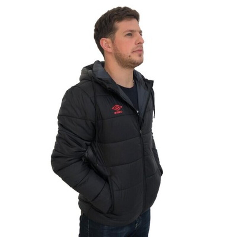 Campera Umbro Padded Hombre - UW2243H0 Negro-melange