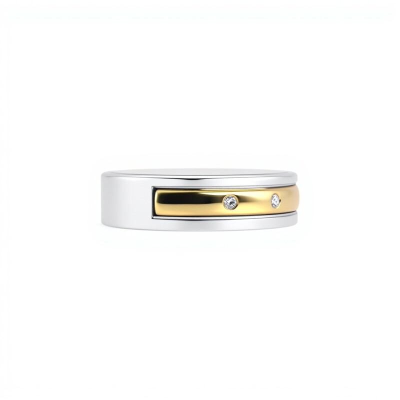 Alianza Labrada - Plata y Oro-Zirconia-AL5015 conpiedra