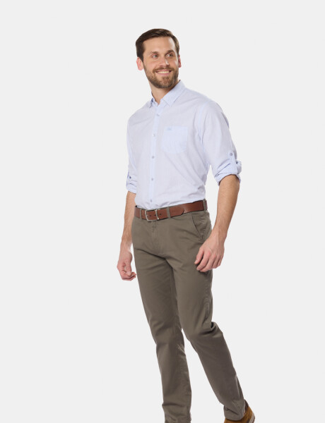 PANTALON CLÁSICO CON SPANDEX Verde