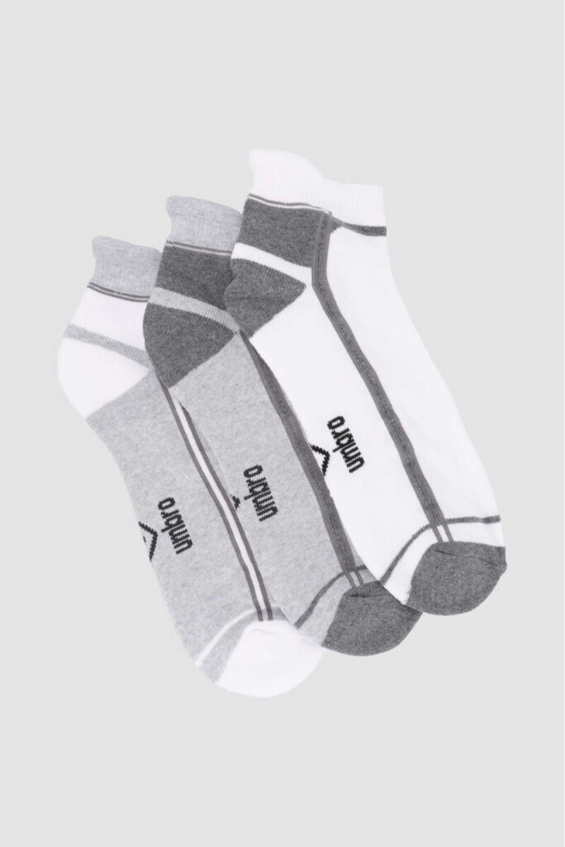 Media corta deportiva con terry umbro pack x3 - Luna 