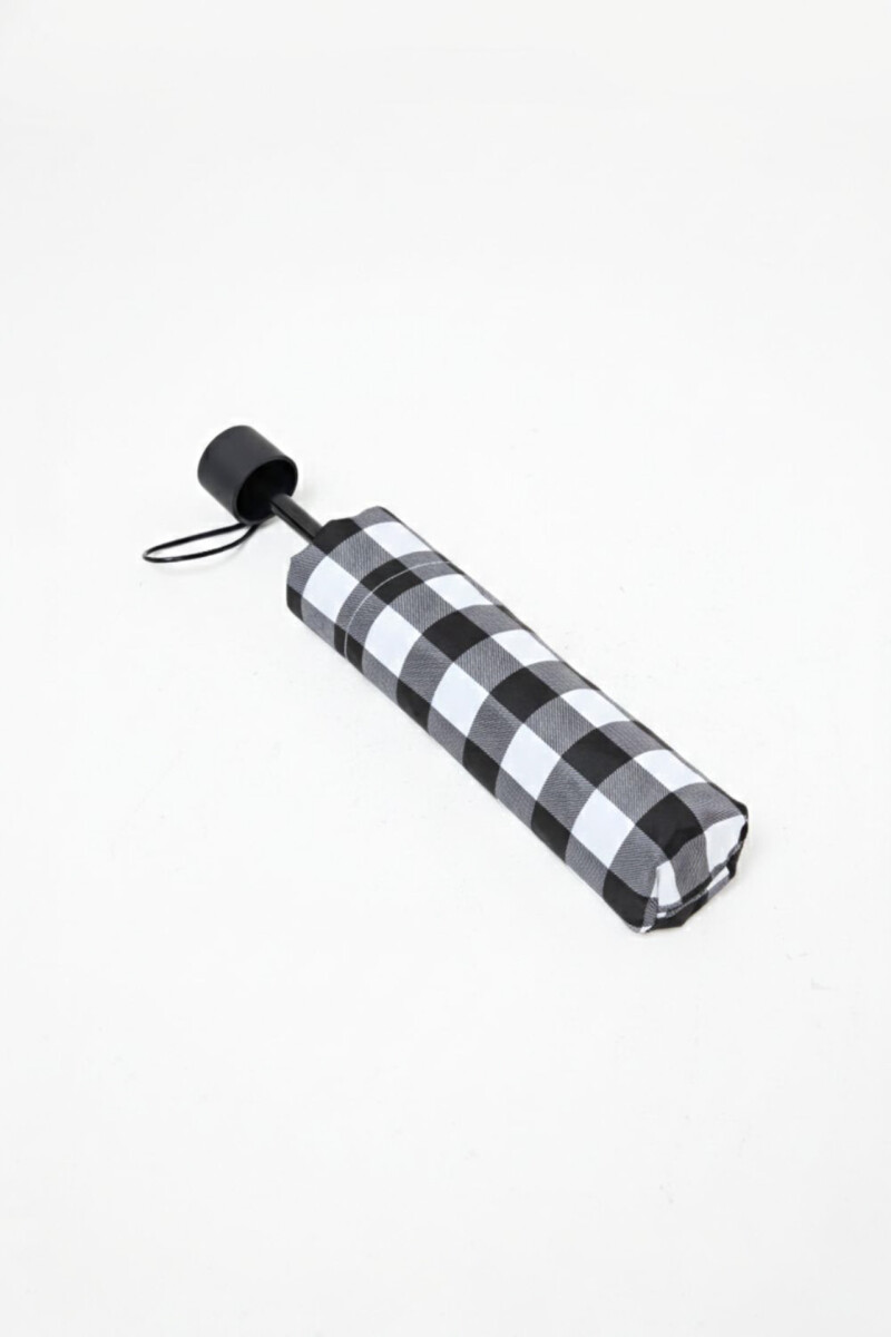 Paraguas cuadros - negro 