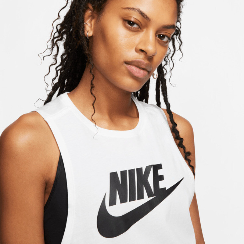 NIKE MUSCULOSA W FUTURA WHITE de Mujer - CW2206-100 Blanco-negro