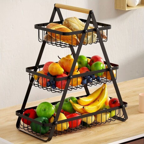 Frutera Triple Piso Metálica Alto 50cm x Ancho 18cm x Largo 36cm Frutera Triple Piso Metálica Alto 50cm x Ancho 18cm x Largo 36cm