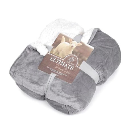 Frazada Polar 2 Plazas Corderito Ultimate Sherpa Throw GRIS