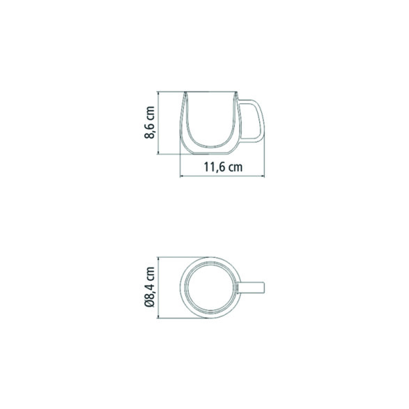 Juego 2 tazas de vidrio doble para té -TRAMONTINA TF6617