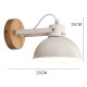 Lampara Aplique De Pared Nordico Metal Y Madera Moderno Blanco