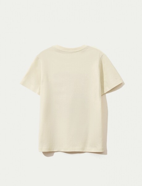 CAMISETA INFANTIL CON ESTAMPA BEIGE