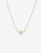 Cadena Corta con Dije Cubic zirconia Collar Con Dije Floral Cubic Dorado - Dorado