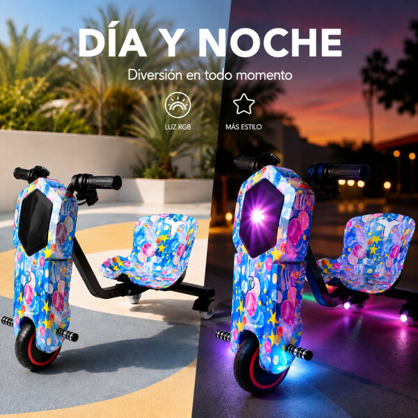 Triciclo Eléctrico Infantil 350W con Bluetooth y Luces RGB Diseño 1