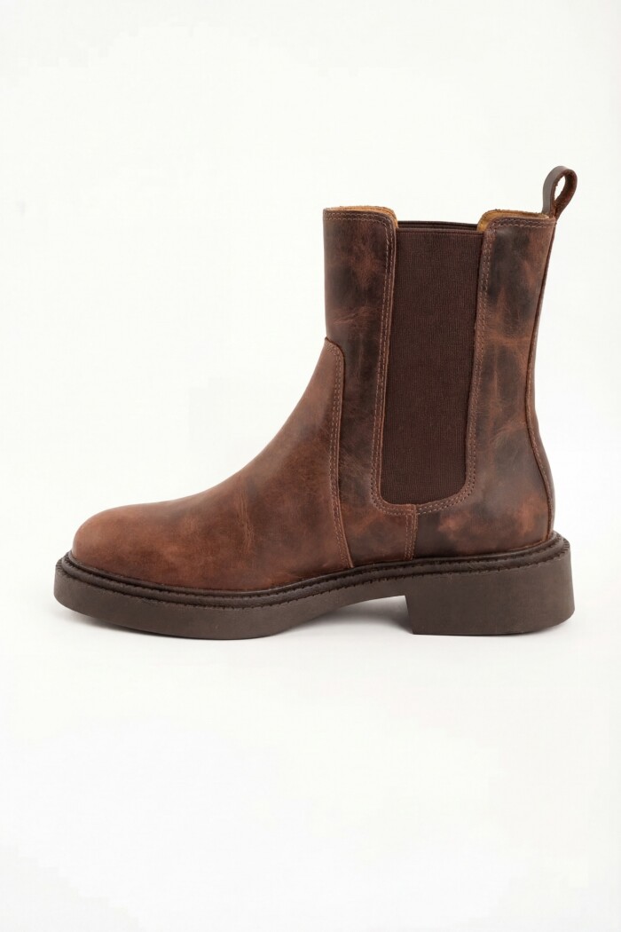 Bota Cuero Chocolate