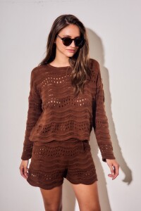 Sweater Textura Chocolate