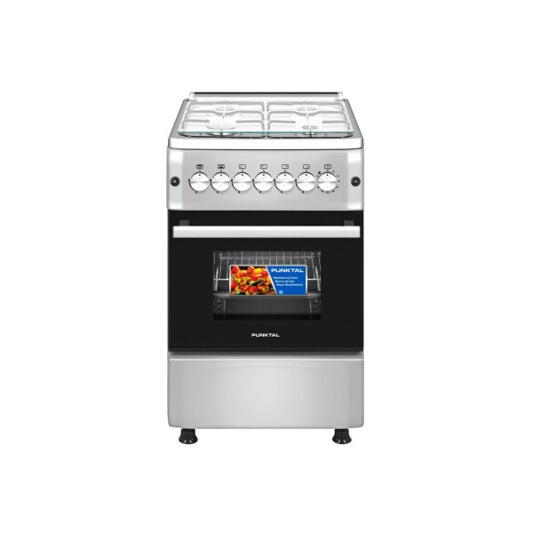 COCINA INOX 4 GAS HORNO 56 LTS. GAS -ENCENDIDO acero inoxidable