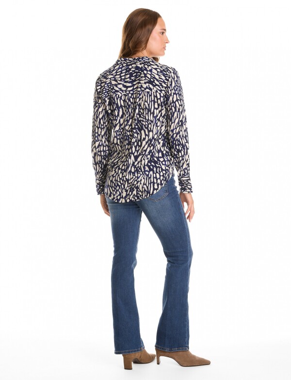 Camisa Print AZUL/BLANCO