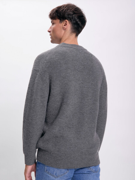 Buzo punto fantasía Gris
