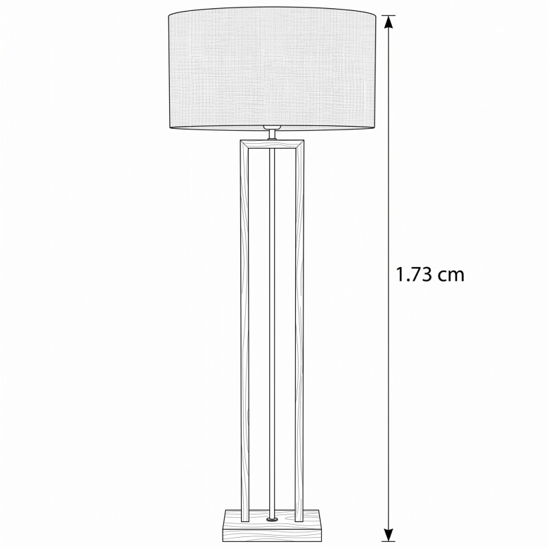LAMPARA DE PIE IMBUIA CUP BEIGE CL/MARRON Unica