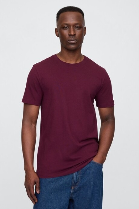 Remera Bàsica Manga Corta Hombre Tuscan Red