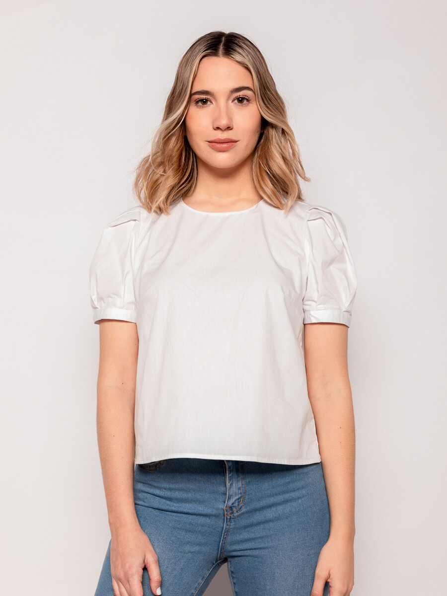 TOP ALGARROBO SOLID - Blanco 