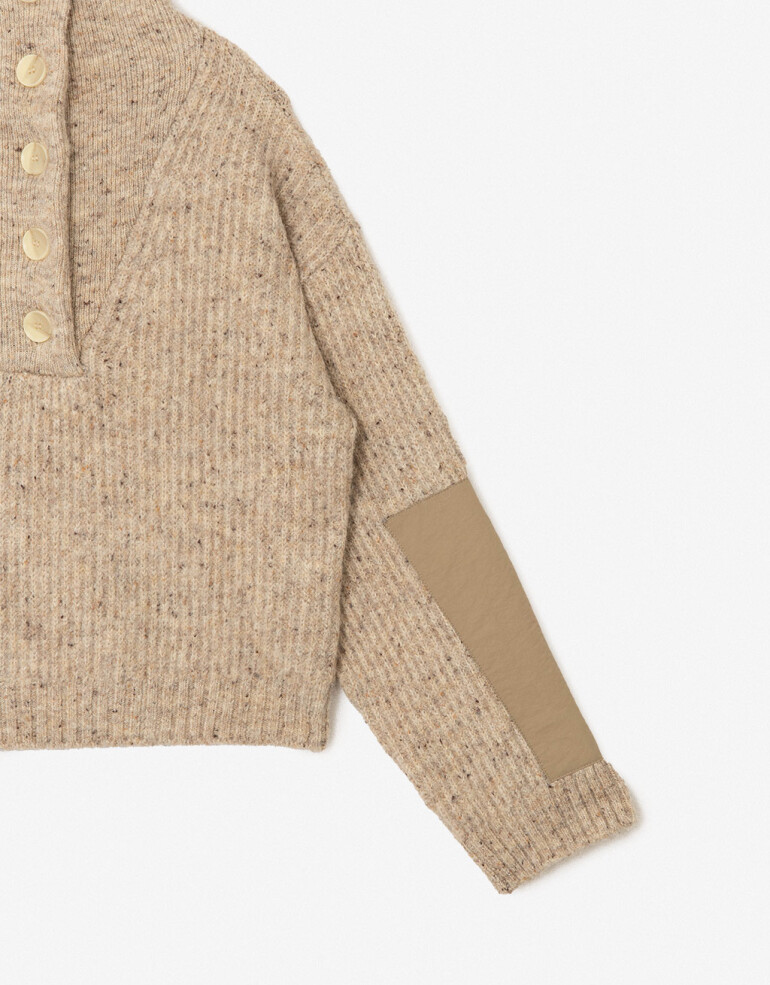 Knitwear Sweaters Sweater Tejido Con Botones - Marron Beige