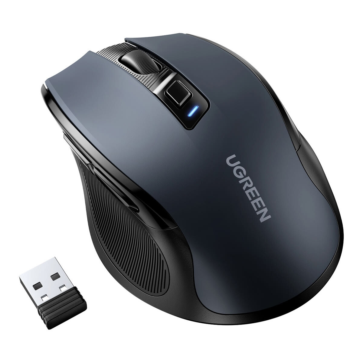 Mouse Wireless Ungreen MU006 Ergonomic/Optical/4000DPI/2.4GHZ 