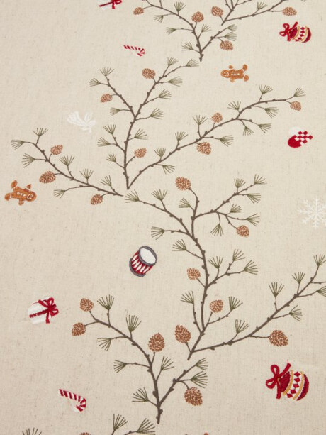 Mantel navideño NELLIKE 140x240 natural Mantel navideño NELLIKE 140x240 natural