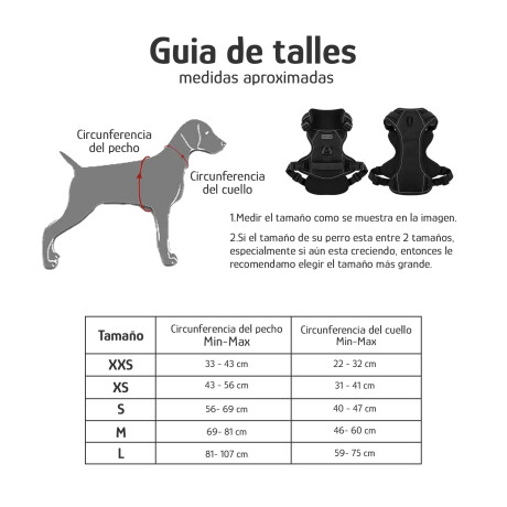 Arnés y Correa Para Perro Reflectivo Ajustable Reforzado Negro