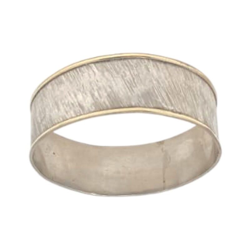 Esclava rayada con borde ancha-Plata y Oro-Sin piedra-ES5009 sinpiedra