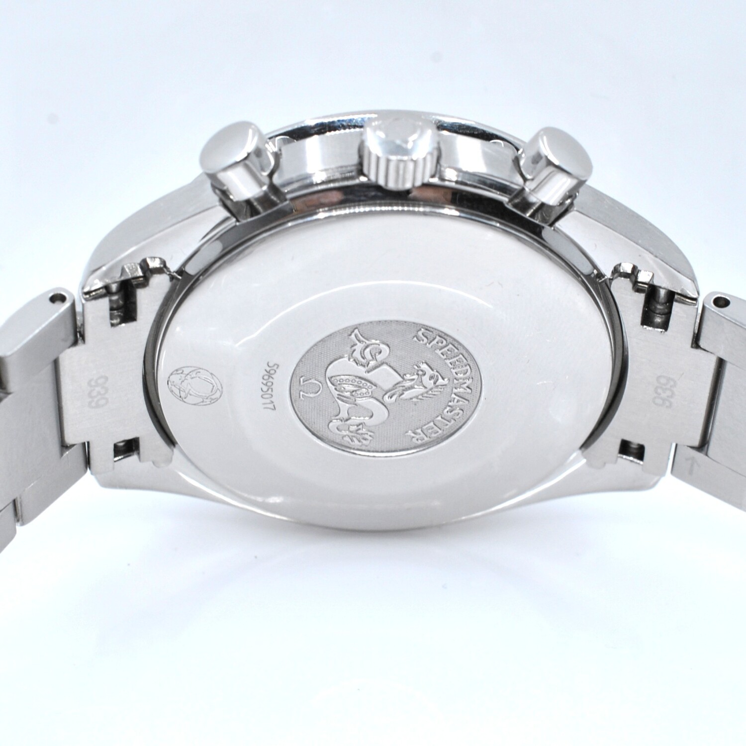 Omega Speedmaster 1750042 dial madre perla automático 39 mm, 2 mallas y estuche. — Facello Joyeros