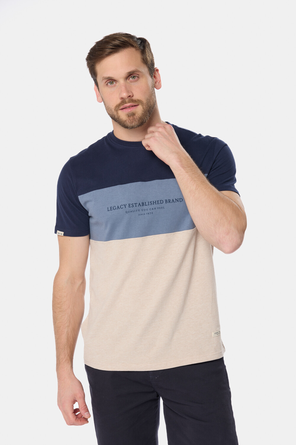 REMERA RAYADA Piedra