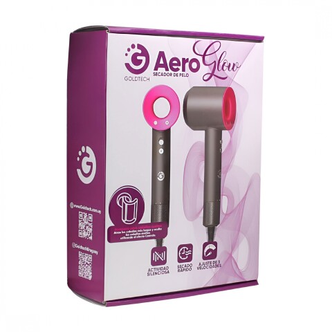 Secador De Pelo Goldtech 1500W Coanda 5 Piezas 3 Niveles Color Negro