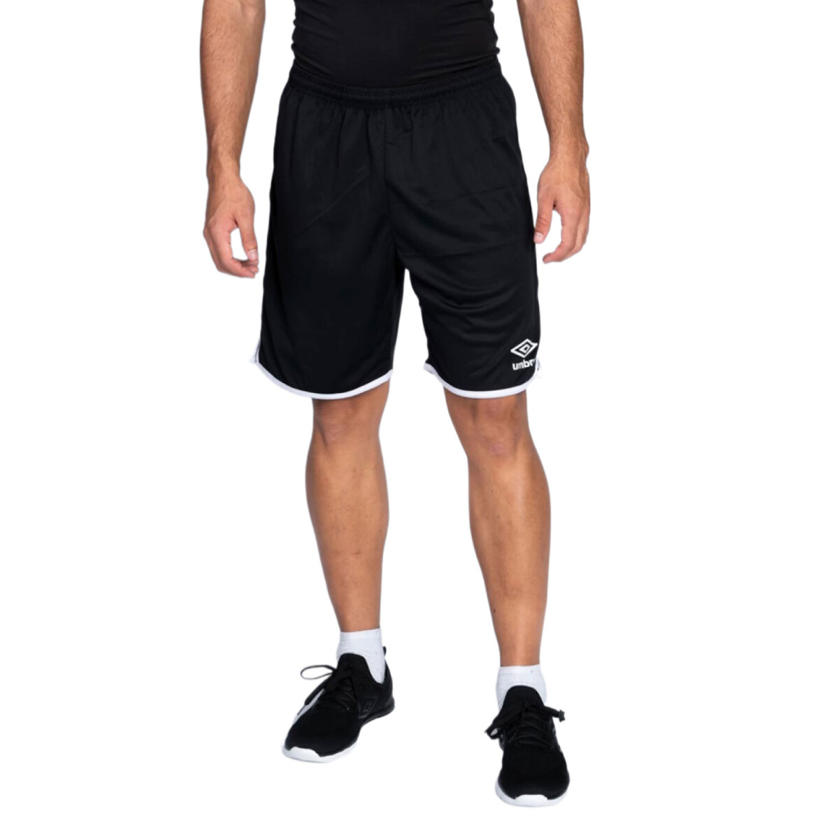 Short de Hombre Umbro Futbol - Negro - Blanco 