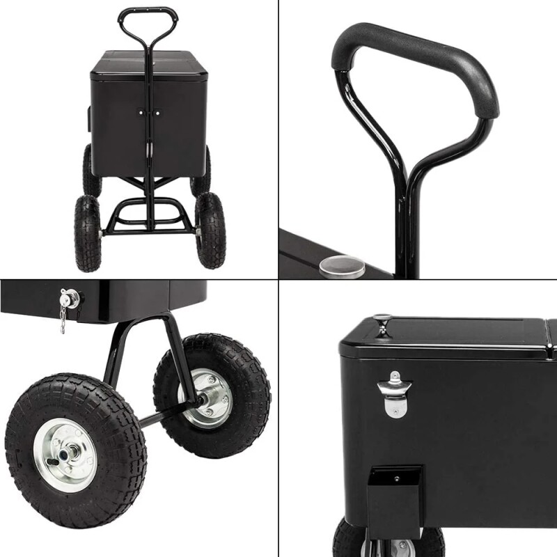 Holz Conservadora Con Ruedas Negro 76l Holz Conservadora Con Ruedas Negro 76l