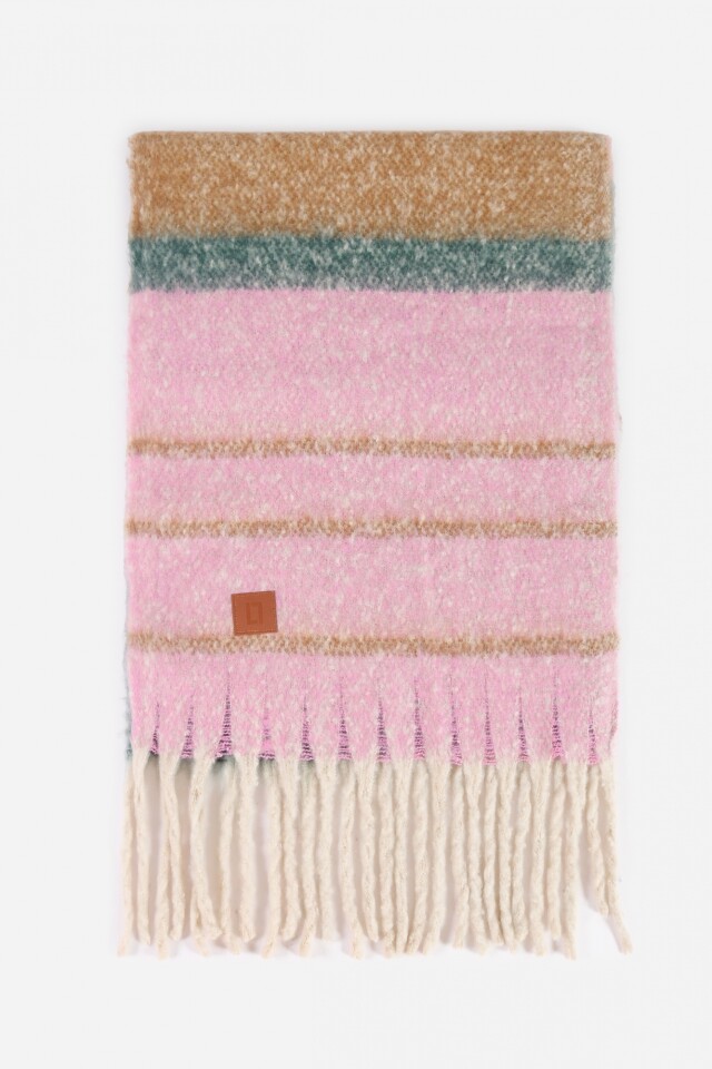 Bufanda a rayas color block multicolor