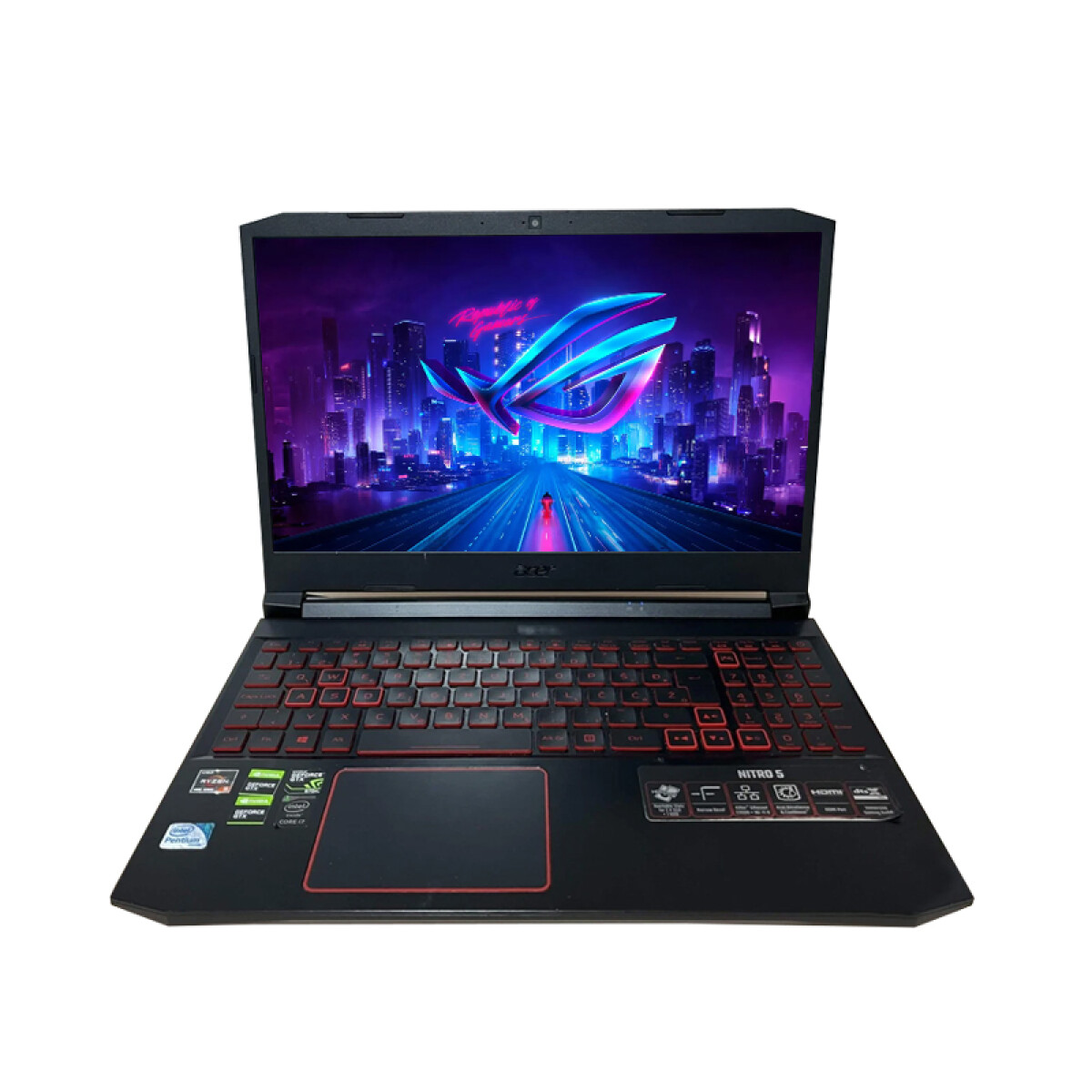 Notebook Acer GAMER Nitro 5 Reacond. Intel i5-8ªGEN. RAM 8GB. D Sólido 1TB. Pantalla 15,6" HD. Tarjeta GTX 1050 4GB VRAM. Win11 