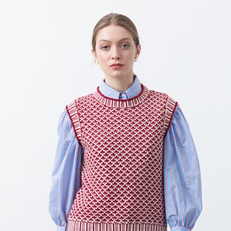 CHALECO ADELA Rojo Oscuro