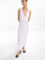 Vestido De Algodón Con Bordados violeta