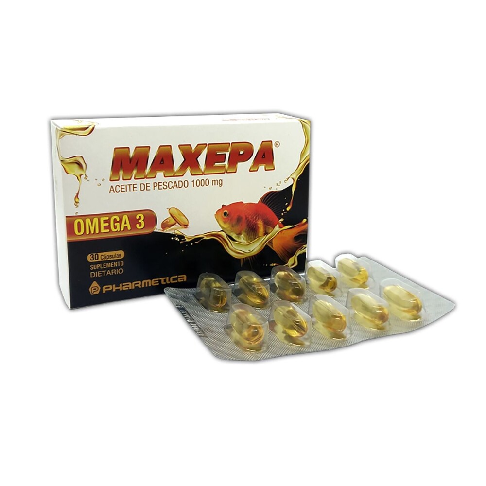 MAXEPA OMEGA 3 1000 MG. CJ X 30 CAPS. única