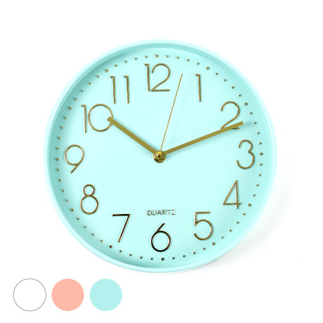 Reloj De Pared De Colores 25 X25 Cm Unica