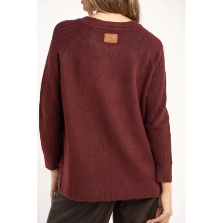 Sweater Texturado Bordeaux
