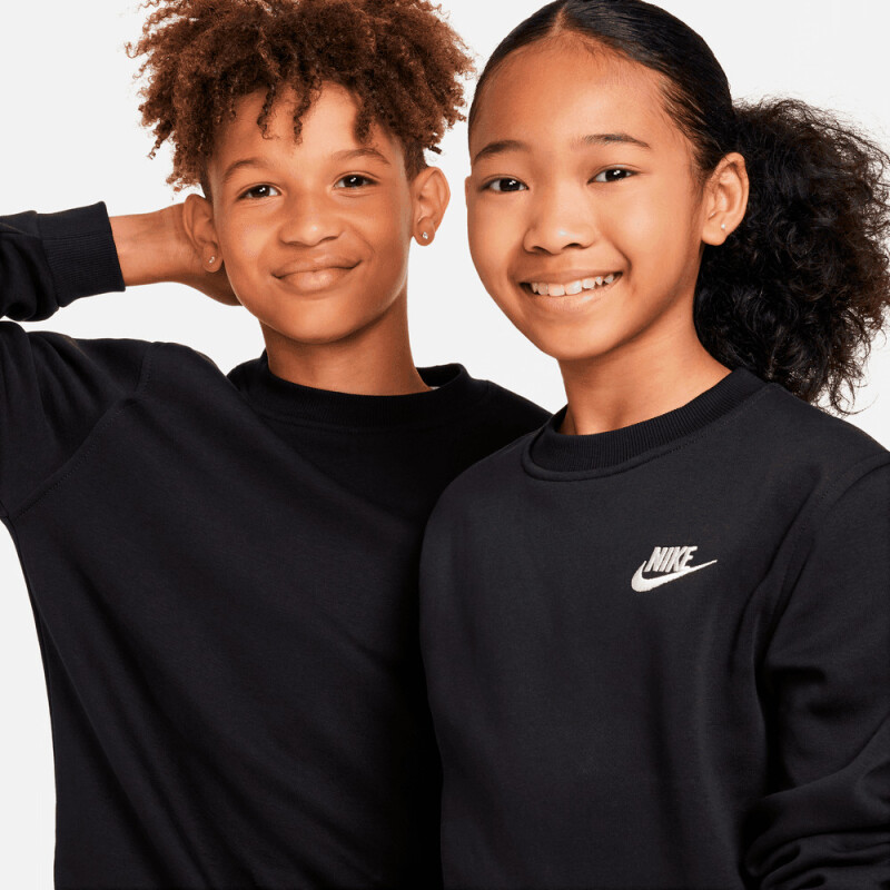 Remera Nike Sportswear Club Fleece de Niños Negro