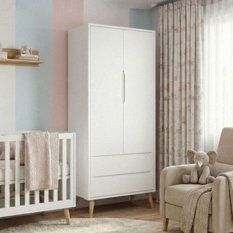 Ropero 2 Puertas 2 Cajones infantil Theo Blanco
