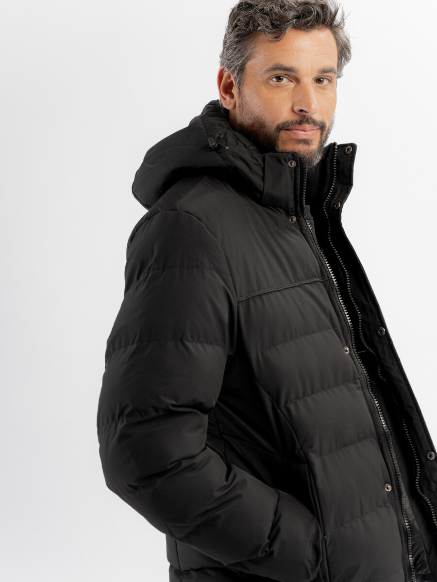 Campera Ravik capitoneada - negro 