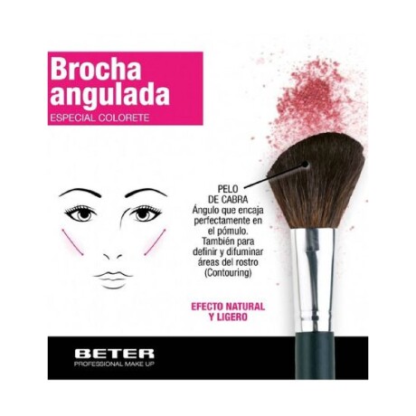 Brocha Beter para maquillaje de punta angulada pelo de cabra Brocha Beter para maquillaje de punta angulada pelo de cabra